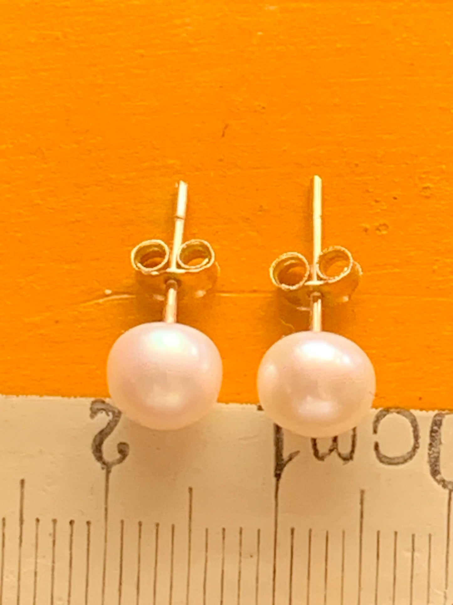 Timeless White Lustruous Pearls Studs- 18K Gold
