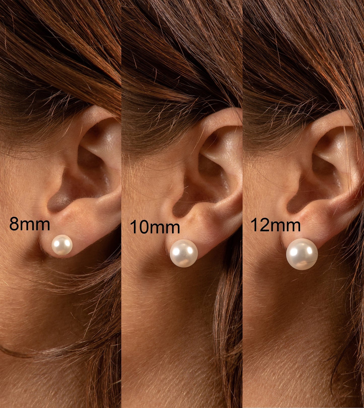18K Solid Gold Earring Natural Pearl stud