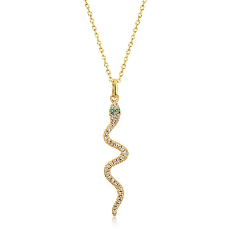 925 Sterling Snake design pendant necklace