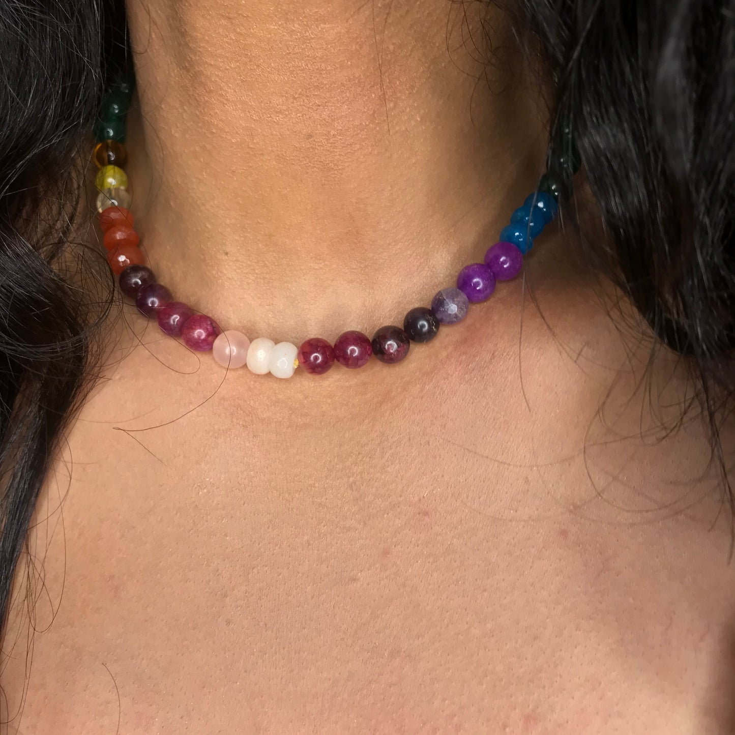 Multigems Beaded choker Multicolor All Natural beads