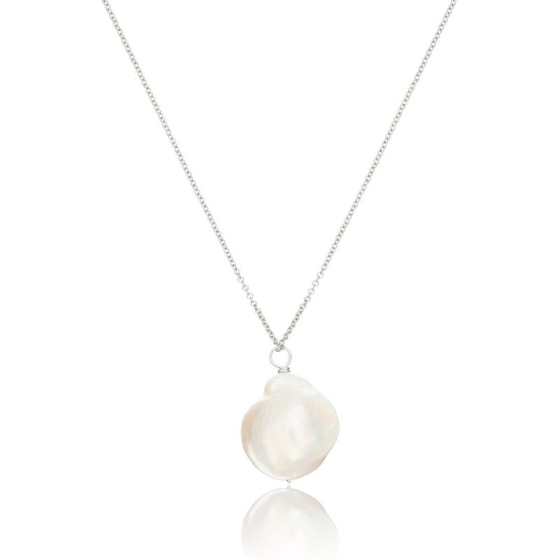 925 Sterling Silver Handmade Baroque Pearl Necklace