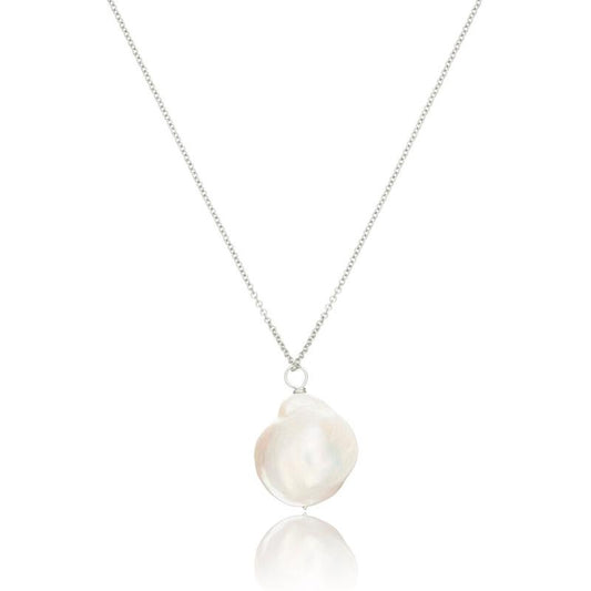 925 Sterling Silver Handmade Baroque Pearl Necklace