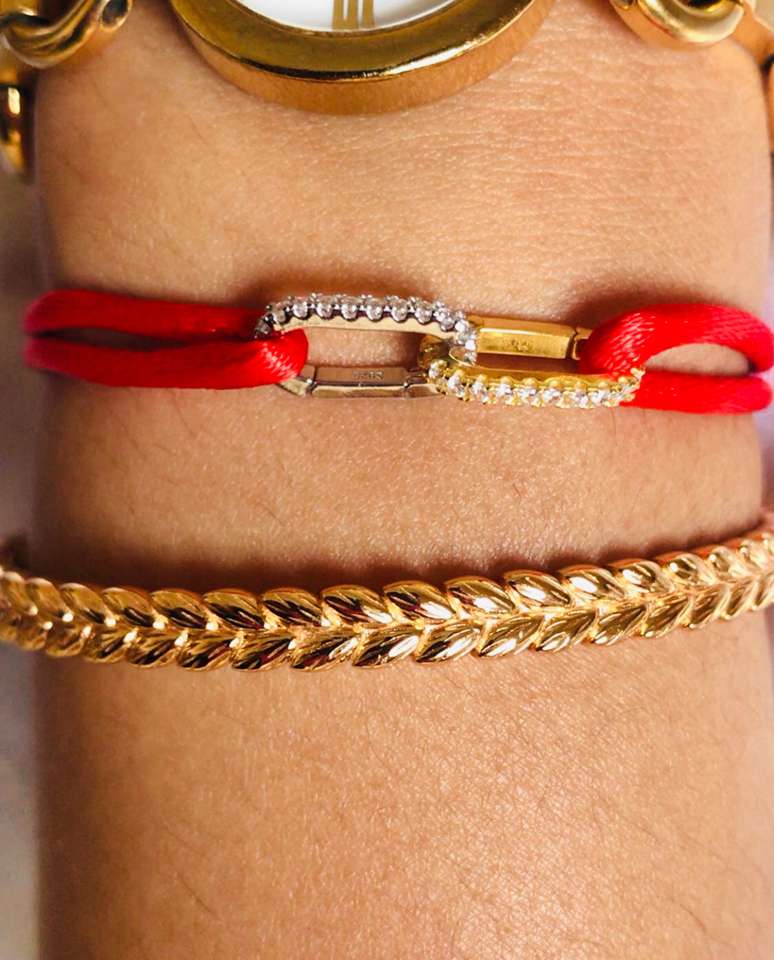 Sterling Silver 925 Links Friendship Macrame Bracelet