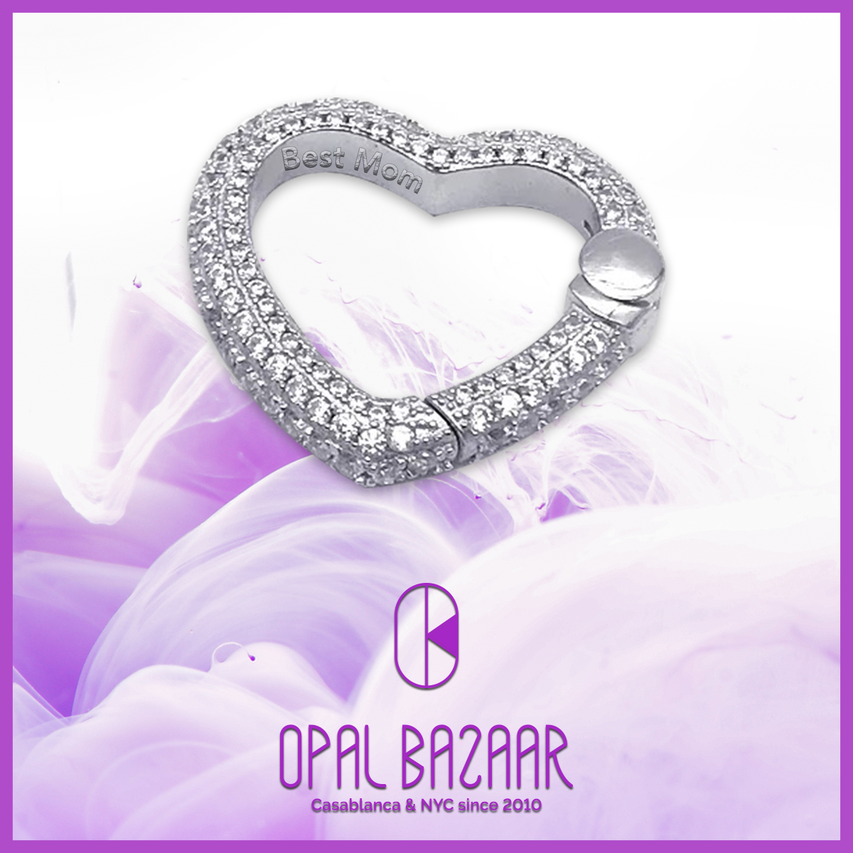 925 Sterling Silver "Best Mom" engarved marcame bracelet