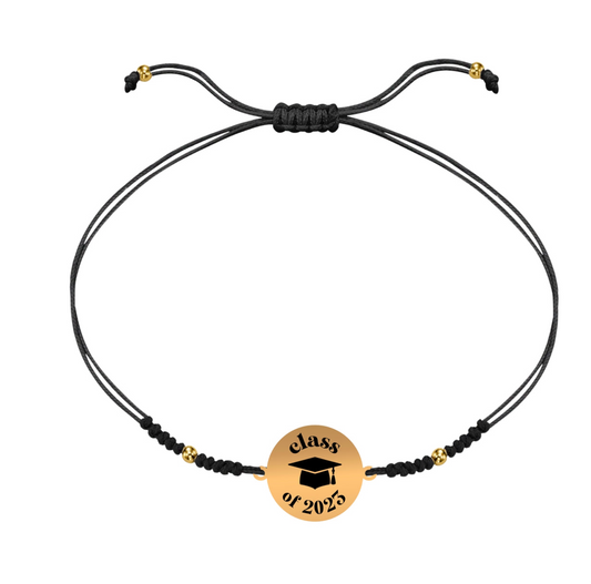 Graduation gift 2025, 18K gold bracelet, Class of 2025 jewelry, personalized graduation bracelet, meaningful gift for graduate, symbolic jewelry, macramé graduation bracelet, handmade jewelry gift, custom gift for her, timeless graduation gift, affordable fine jewelry, artisan jewelry Morocco, unique grad gift idea, graduation bracelet 2025, gift for student, personalized gold jewelry, graduation keepsake, gift for daughter, custom class bracelet